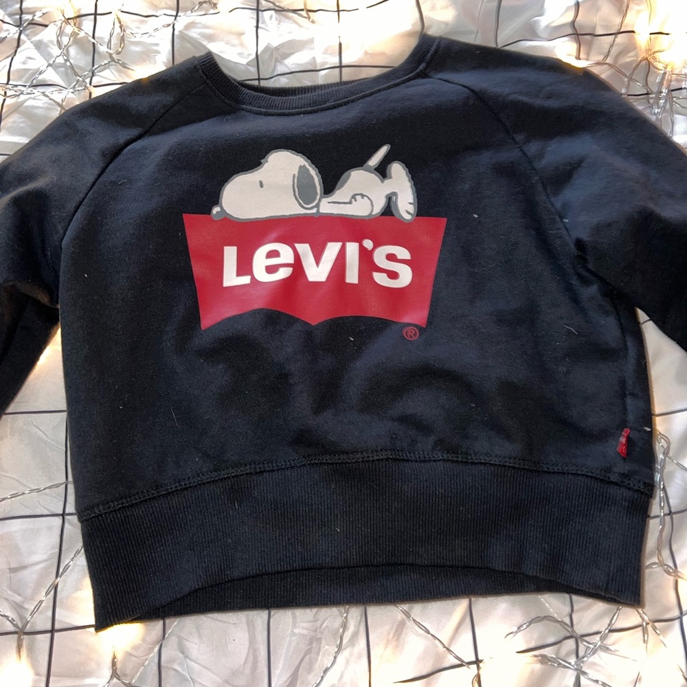 Levi’s cropped sweater, girls M (10/12), will be lint rolled prior to shipping